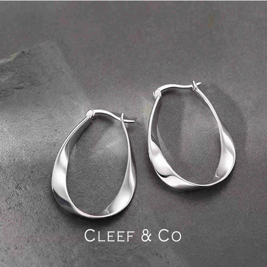 S925 Mini Twister Hoop Earrings